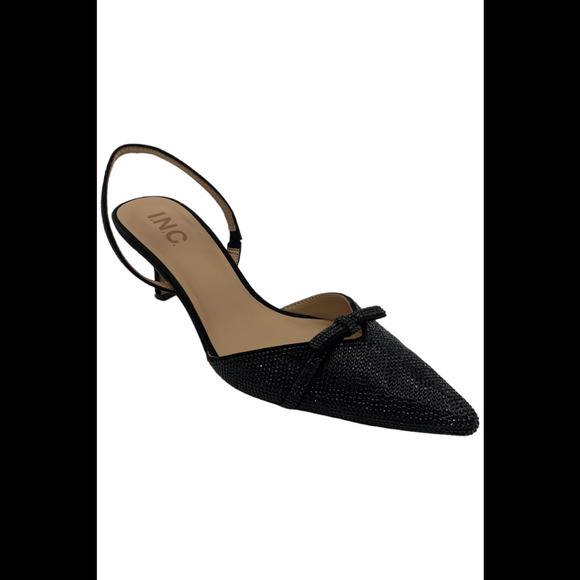 I.N.C International Concepts Shoes - I.N.C. International Concepts Gelsey Slingback Kitten-Heel Pumps Black - Medium